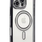 Uray store Apple iPhone 16 Pro Kılıf Joke Simli Magneticsafe Kılıf - Siyah
