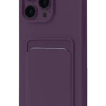 Uray store Apple iPhone 16 Pro Kılıf Kelvin Kartvizitli Silikon - Derin Mor