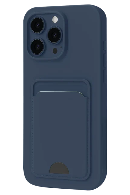 Uray store Apple iPhone 16 Pro Kılıf Kelvin Kartvizitli Silikon - Lacivert