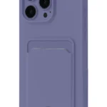 Uray store Apple iPhone 16 Pro Kılıf Kelvin Kartvizitli Silikon - Lila