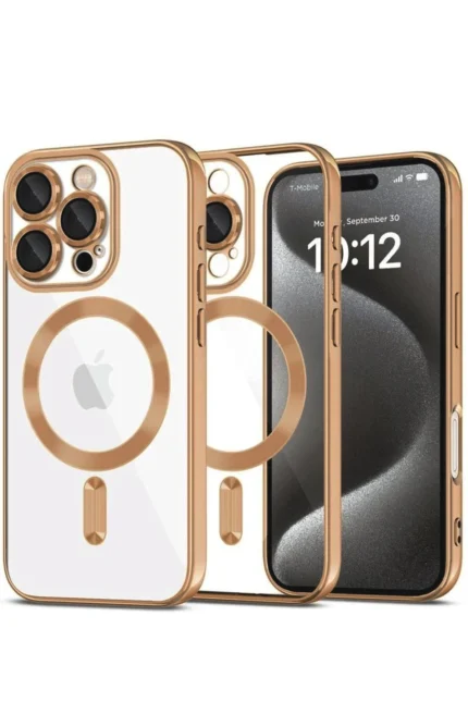 Uray store Apple iPhone 16 Pro Kılıf Kross Magneticsafe Kapak - Çöl Titanyum