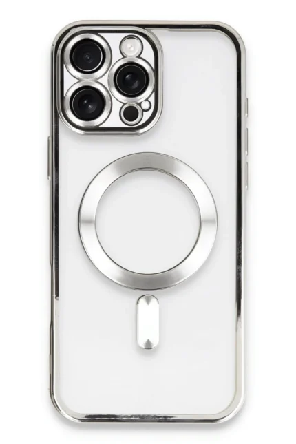Uray store Apple iPhone 16 Pro Kılıf Kross Magneticsafe Kapak - Gümüş