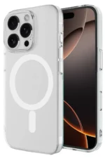 Uray store Apple iPhone 16 Pro Kılıf Magneticsafe Şeffaf Silikon - Şeffaf