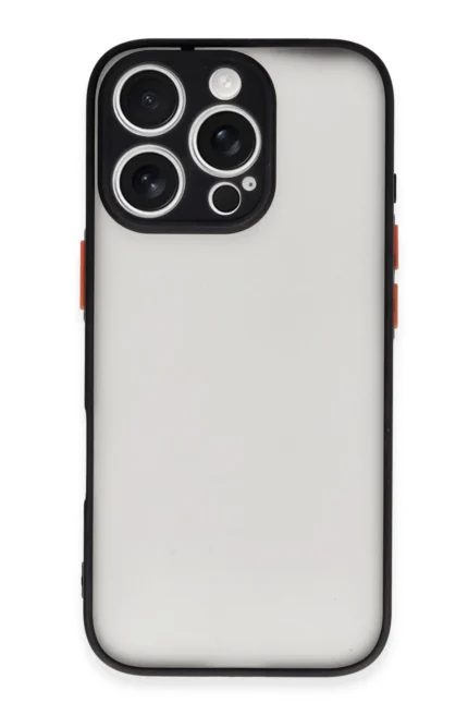 Uray store Apple iPhone 16 Pro Kılıf Montreal Silikon Kapak - Siyah