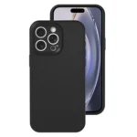 Uray store Apple iPhone 16 Pro Kılıf Nano içi Kadife Silikon - Siyah