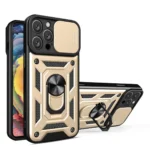 Uray store Apple iPhone 16 Pro Kılıf Pars Lens Yüzüklü Silikon - Gold