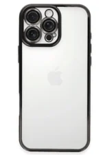 Uray store Apple iPhone 16 Pro Kılıf Razer Lensli Silikon - Siyah