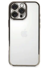 Uray store Apple iPhone 16 Pro Kılıf Razer Lensli Silikon - Titanyum Gri