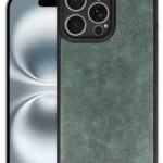 Uray store Apple iPhone 16 Pro Max Kılıf Aras Deri Kapak - Koyu Yeşil