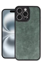 Uray store Apple iPhone 16 Pro Max Kılıf Aras Deri Kapak - Koyu Yeşil