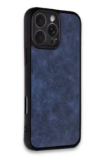 Uray store Apple iPhone 16 Pro Max Kılıf Aras Deri Kapak - Lacivert - Görsel 2