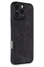 Uray store Apple iPhone 16 Pro Max Kılıf Aras Deri Kapak - Siyah - Görsel 2