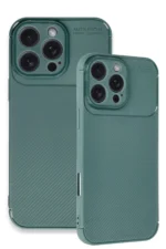 Uray store Apple iPhone 16 Pro Max Kılıf Auto Focus Karbon Kapak - Koyu Yeşil - Görsel 2