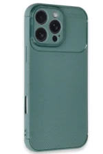Uray store Apple iPhone 16 Pro Max Kılıf Auto Focus Karbon Kapak - Koyu Yeşil - Görsel 5