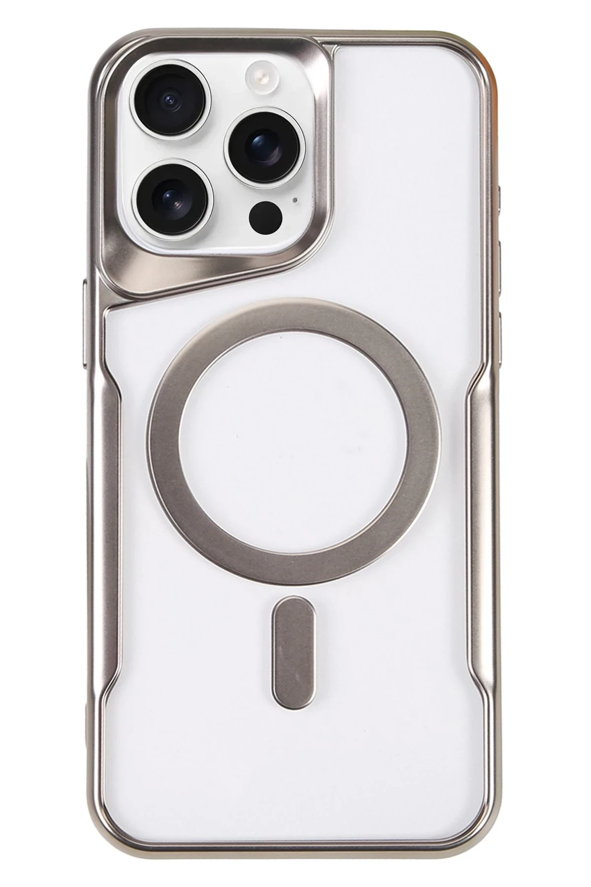 newface-iphone-16-pro-max-kilif-boyi-magsafe-silikon-kapak-gumus-default Uray store Apple iPhone 16 Pro Max Kılıf Boyi Magsafe Silikon Kapak - Gümüş - Görsel 1