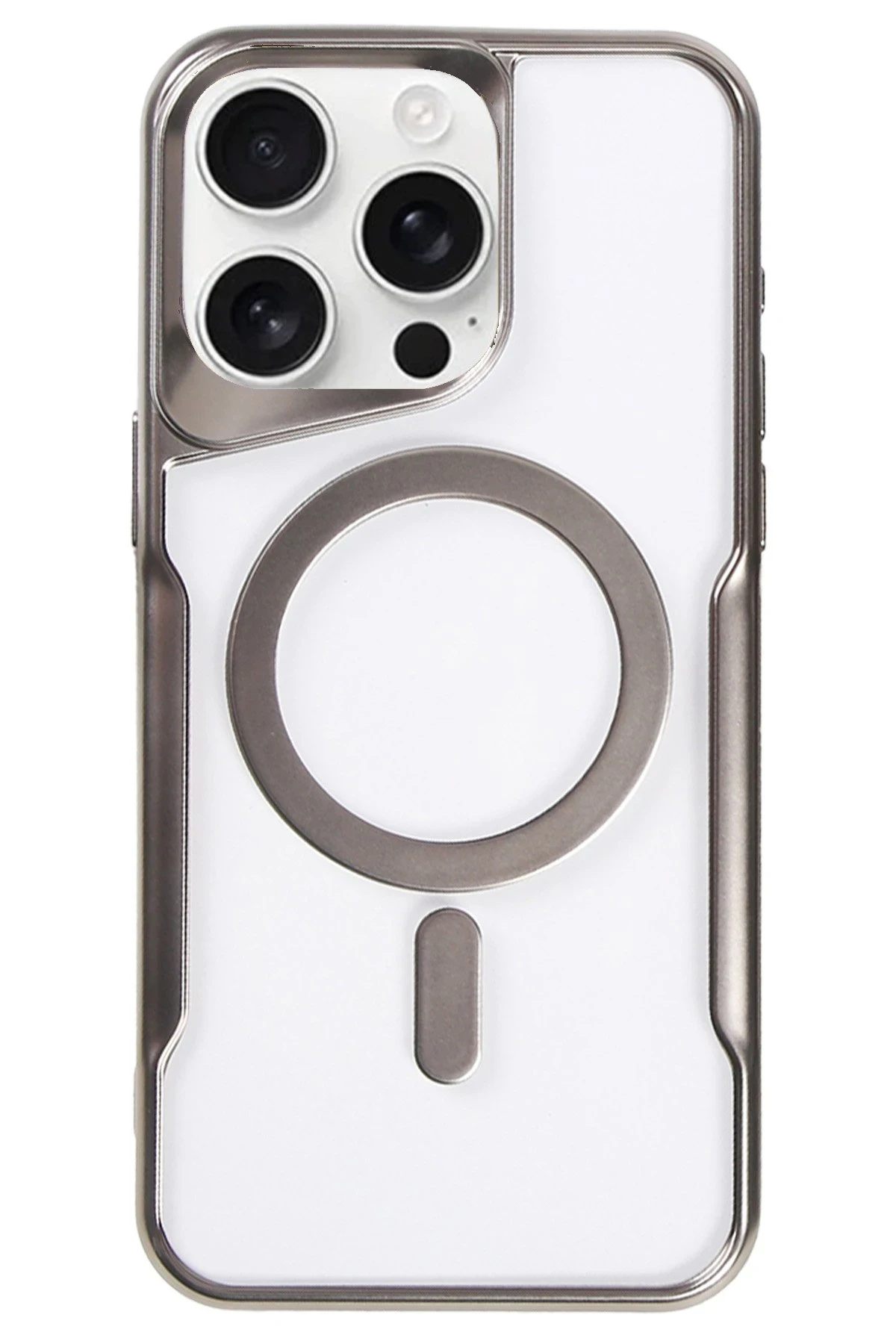 newface-iphone-16-pro-max-kilif-boyi-magsafe-silikon-kapak-titan-gri-default Uray store Apple iPhone 16 Pro Max Kılıf Boyi Magsafe Silikon Kapak - Titan Gri - Görsel 1