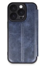 Uray store Apple iPhone 16 Pro Max Kılıf Flip Cover - Lacivert