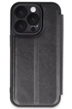 Uray store Apple iPhone 16 Pro Max Kılıf Flip Cover - Siyah
