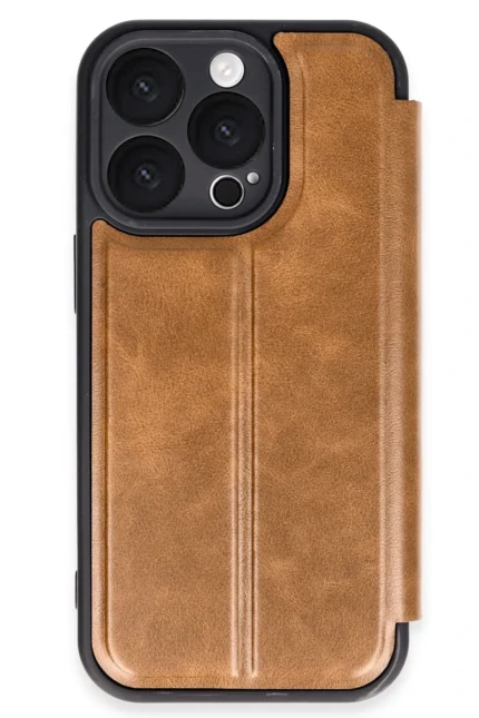Uray store Apple iPhone 16 Pro Max Kılıf Flip Cover - Taba