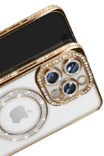 Uray store Apple iPhone 16 Pro Max Kılıf Joke Simli Magneticsafe Kılıf - Gold - Görsel 3