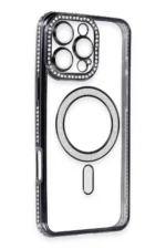 Uray store Apple iPhone 16 Pro Max Kılıf Joke Simli Magneticsafe Kılıf - Gri - Görsel 3