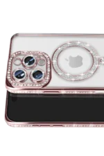 Uray store Apple iPhone 16 Pro Max Kılıf Joke Simli Magneticsafe Kılıf - Pembe - Görsel 2