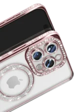 Uray store Apple iPhone 16 Pro Max Kılıf Joke Simli Magneticsafe Kılıf - Pembe - Görsel 3