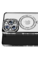 Uray store Apple iPhone 16 Pro Max Kılıf Joke Simli Magneticsafe Kılıf - Siyah - Görsel 2