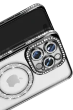 Uray store Apple iPhone 16 Pro Max Kılıf Joke Simli Magneticsafe Kılıf - Siyah - Görsel 3