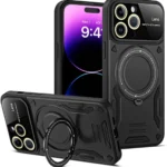Uray store Apple iPhone 16 Pro Max Kılıf Joy Lens Standlı Kapak - Siyah
