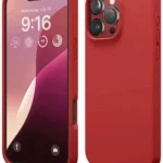Uray store Apple iPhone 16 Pro Max Kılıf Nano içi Kadife Silikon - Kırmızı