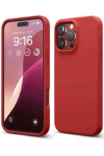 Uray store Apple iPhone 16 Pro Max Kılıf Nano içi Kadife Silikon - Kırmızı