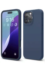 Uray store Apple iPhone 16 Pro Max Kılıf Nano içi Kadife Silikon - Lacivert