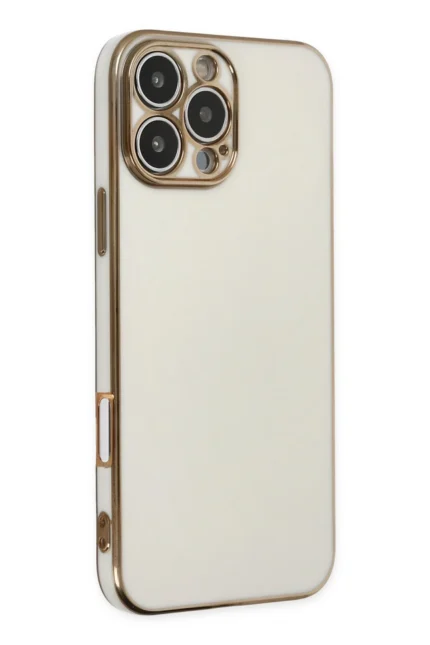 Uray store Apple iPhone 16 Pro Max Kılıf Volet Silikon - Beyaz