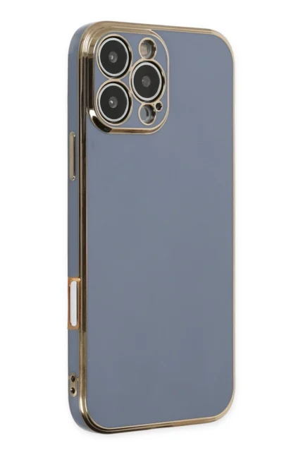 Uray store Apple iPhone 16 Pro Max Kılıf Volet Silikon - Mavi