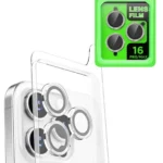 Uray store Apple iPhone 16 Pro Raze Metal Kamera Lens - Beyaz