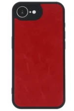 Uray store Apple iPhone 16E Kılıf Aras Deri Kapak - Kırmızı - Görsel 3