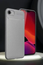 Uray store Apple iPhone 16E Kılıf Auto Focus Karbon Kapak - Gri - Görsel 2
