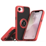 Uray store Apple iPhone 16E Kılıf Montreal Yüzüklü Silikon Kapak - Kırmızı