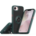 Uray store Apple iPhone 16E Kılıf Montreal Yüzüklü Silikon Kapak - Yeşil