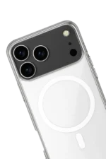 Uray store Apple iPhone 17 Pro Kılıf Magneticsafe Şeffaf Silikon - Şeffaf - Görsel 2