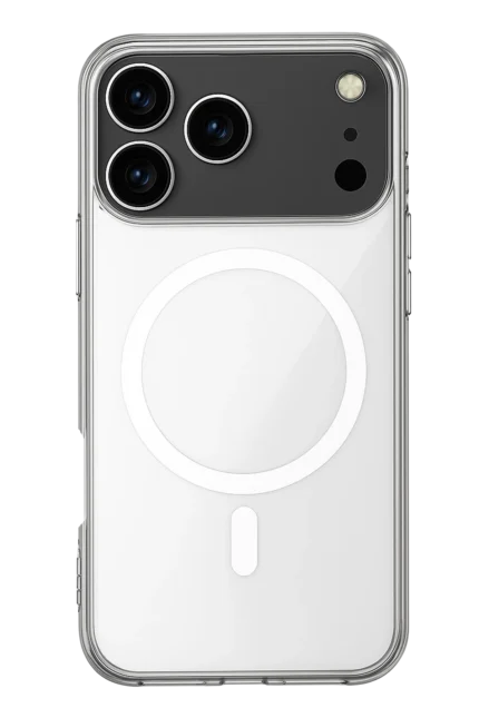 Uray store Apple iPhone 17 Pro Kılıf Magneticsafe Şeffaf Silikon - Şeffaf