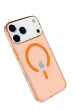 Uray store Apple iPhone 17 Pro Max Kılıf Pc Real Magsafe Kapak - Turuncu - Görsel 2