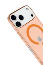 Uray store Apple iPhone 17 Pro Max Kılıf Pc Real Magsafe Kapak - Turuncu - Görsel 3