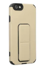 Uray store Apple iPhone 6 Kılıf Mega Standlı Silikon - Gold - Görsel 2