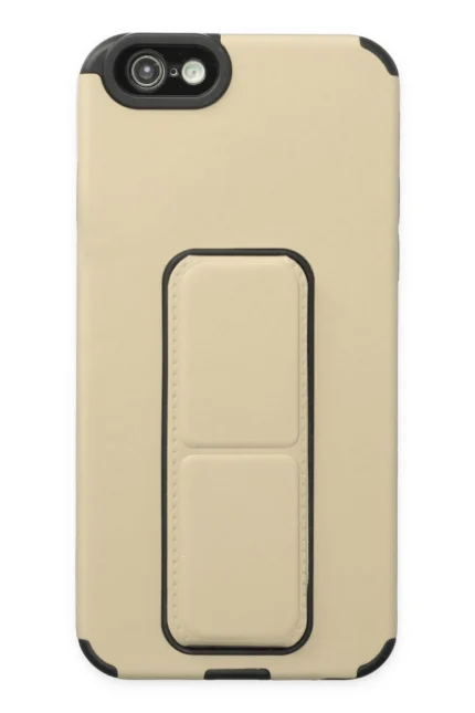 Uray store Apple iPhone 6 Kılıf Mega Standlı Silikon - Gold