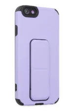 Uray store Apple iPhone 6 Kılıf Mega Standlı Silikon - Lila - Görsel 2