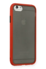 Uray store Apple iPhone 6 Kılıf Montreal Silikon Kapak - Kırmızı - Görsel 2