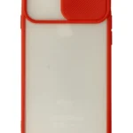 Uray store Apple iPhone 6 Kılıf Palm Buzlu Kamera Sürgülü Silikon - Kırmızı
