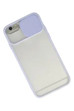 Uray store Apple iPhone 6 Kılıf Palm Buzlu Kamera Sürgülü Silikon - Lila - Görsel 2